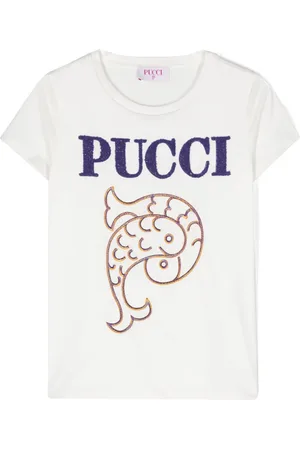 PUCCI Junior T-shirt à logo en tissu éponge