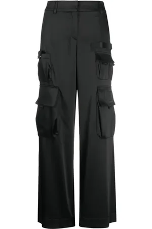 OFF-WHITE Pantalon en satin à poches cargo