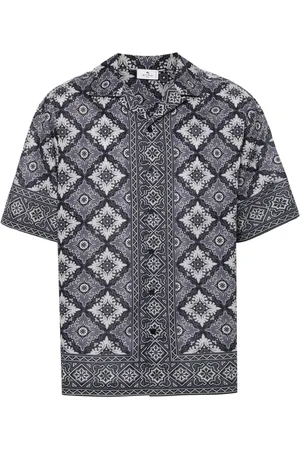 Etro Chemise en coton à imprimé abstrait