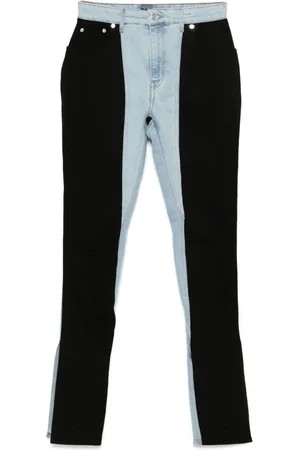 MUGLER Jean skinny à design bicolore