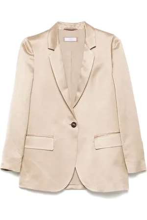 PESERICO SIGN Blazer en satin à simple boutonnage
