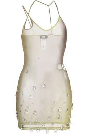 GCDS Robe courte Sita à transparents en cristal