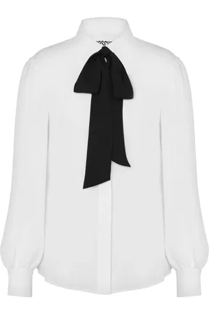 Moschino Blouse en soie à col lavallière