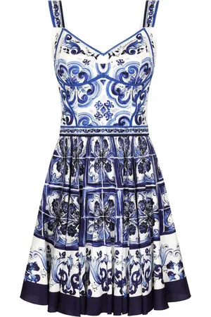 Dolce & Gabbana Robe-bustier courte à imprimé Majolica