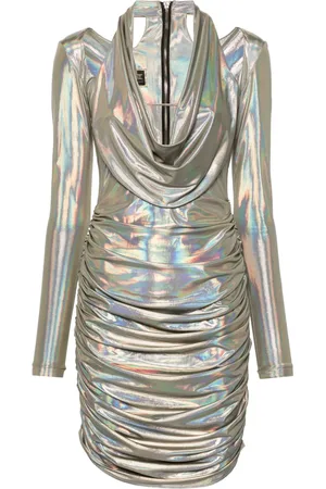 MITILIANE COUTURE Robe mi-longue à effet holographique
