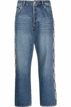 Philipp Plein Jean Crystal Cable ample