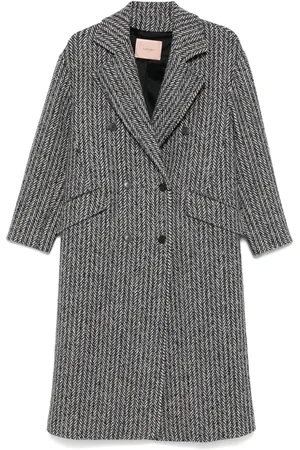 Twin-Set Manteau à motif de chevrons