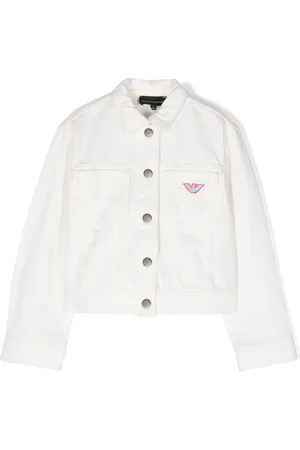Emporio Armani Veste en jean à logo brodé