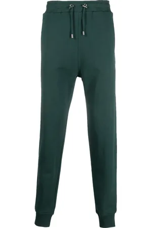 Balmain Pantalon de jogging en coton à patch logo