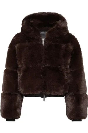 Dsquared2 Veste crop en fourrure artificielle