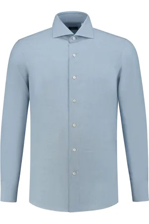Finamore Long-sleeved cotton-blend shirt