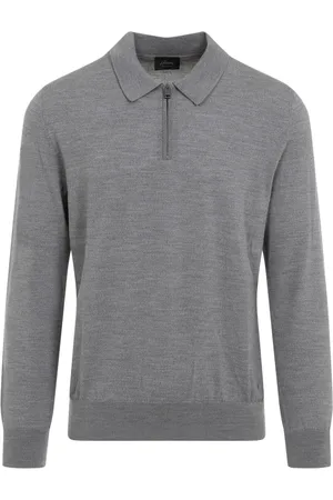 BRIONI Polo en laine à fermeture zippée
