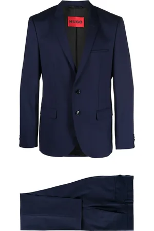 HUGO BOSS Costume en laine à simple boutonnage