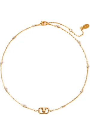 VALENTINO GARAVANI Collier Vlogo Signature serti de cristaux