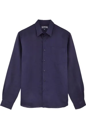 Vilebrequin Chemise en lin à logo brodé