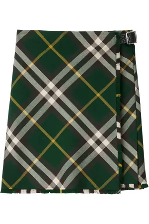Burberry Jupe en laine à carreaux