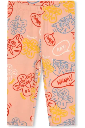 Kenzo Legging en coton à imprimé graphique