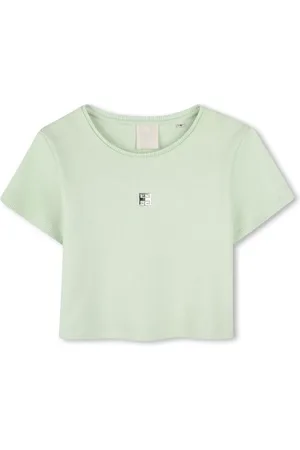 Givenchy T-shirt en maille nervurée à plaque logo