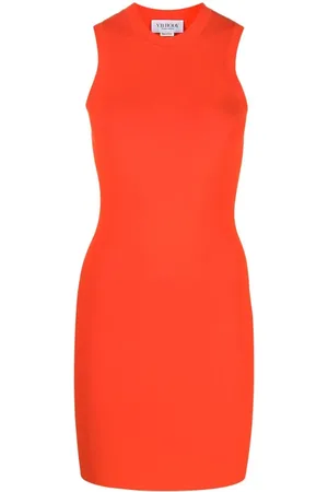 Victoria Beckham Robe courte en maille nervurée