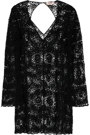 Twin-Set Robe en maille ajourée à coupe courte