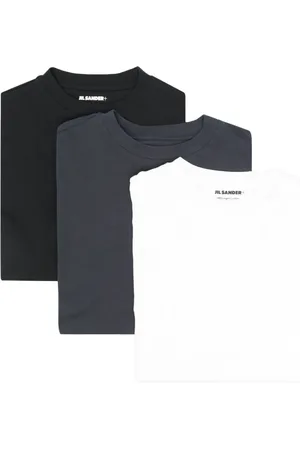 Jil Sander Lot de trois t-shirts en coton à logo imprimé