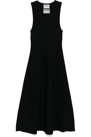 Moschino Robe mi-longue en maille nervurée