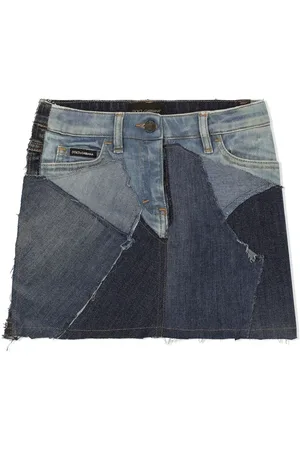 Dolce & Gabbana Minijupe en jean patchwork à effet usé