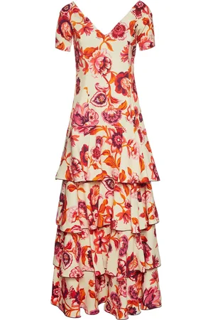 La DoubleJ Robe longue Flamenco à volants superposés