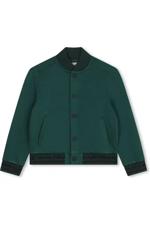 Karl Lagerfeld Veste bomber à logo brodé