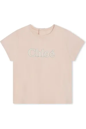 Chloé T-shirt en coton biologique à logo brodé