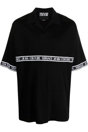 VERSACE Polo en coton à bande logo