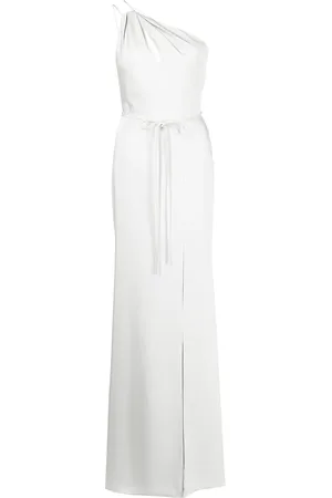 Marchesa Notte Robe longue à design asymétrique à une épaule
