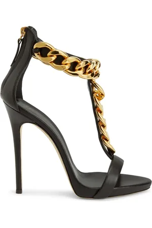 Giuseppe Zanotti Sandales en cuir Elsie à détail de chaîne