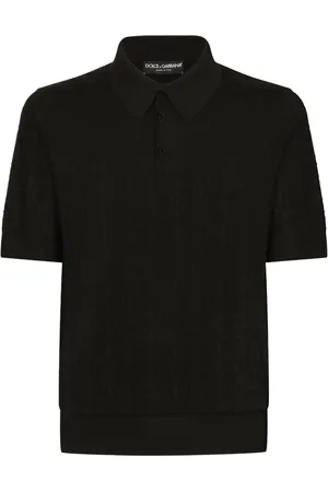 Dolce & Gabbana Polo en soie à logo en jacquard