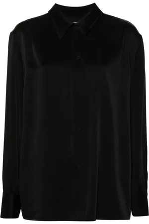 Jil Sander Chemise en satin à col pointu