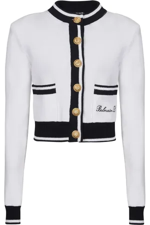Balmain Cardigan Signature à logo brodé