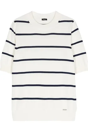 Kiton T-shirt en coton à rayures
