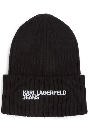 Karl Lagerfeld Bonnet en maille à logo brodé