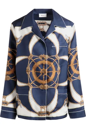 Bally Chemise en soie à imprimé graphique