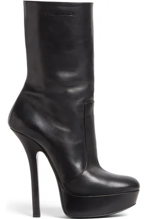 Dsquared2 Bottines en cuir à logo embossé 120 mm