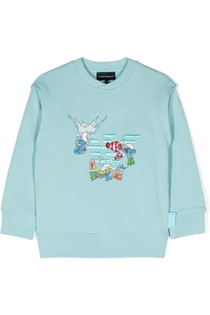 Emporio Armani X Smurfs sweat en coton