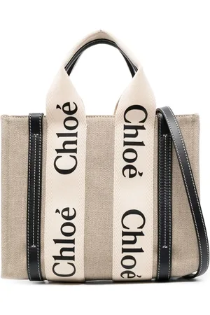 Chloé Sac cabas Woody à logo imprimé