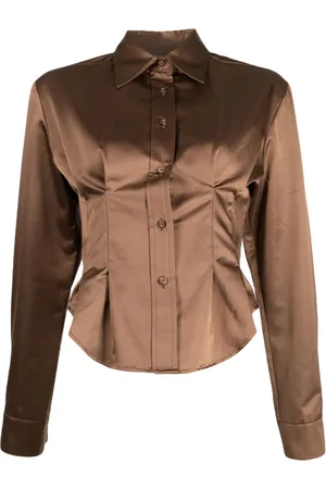 Cynthia Rowley Chemise plissée à manches longues