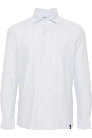 Boggi Milano Chemise rayée à étiquette logo