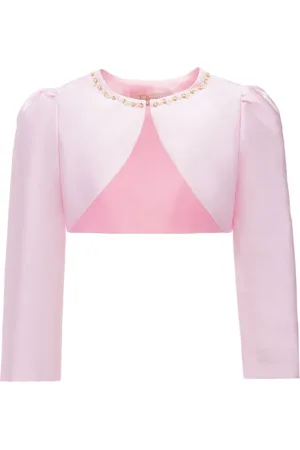 Tulleen Veste crop en satin