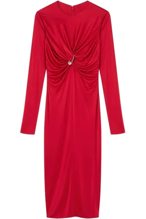 VERSACE Robe mi-longue Safety Pin à fronces