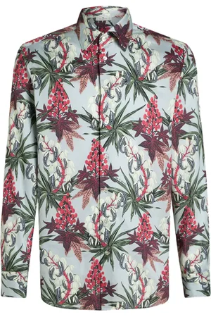 Etro Chemise en coton à imprimé Foliage