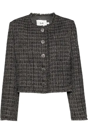 B+AB Veste en tweed à coupe crop