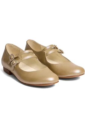 BONPOINT Ballerines Tam en cuir métallisé