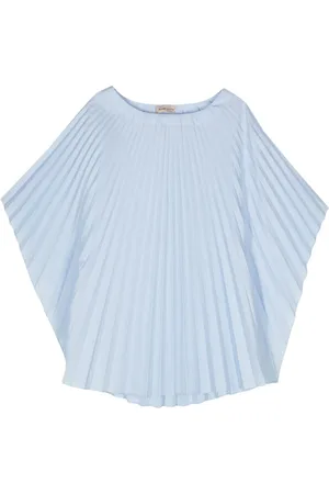 BLANCA Blouse plissée à encolure bateau